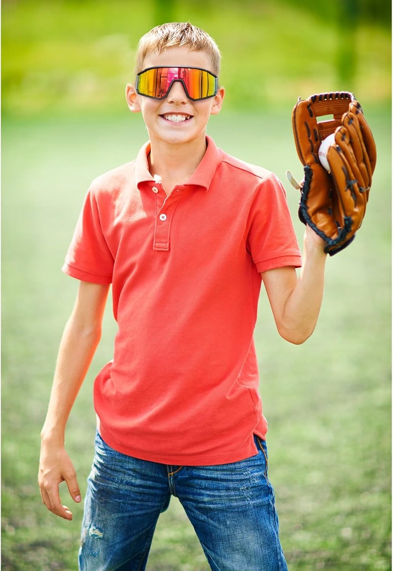 Derowern Youth Baseball Sunglasses, Kids Polarized Sports Sunglasses,UV400 Protection Glasses for Boys Girls Softball Cycling - Image 5
